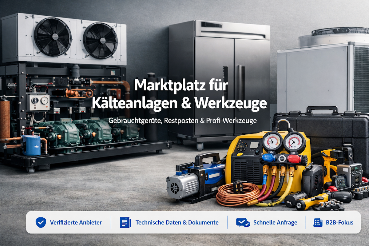 Marktplatz - Gebrauchte Kälteanlagen & Werkzeuge